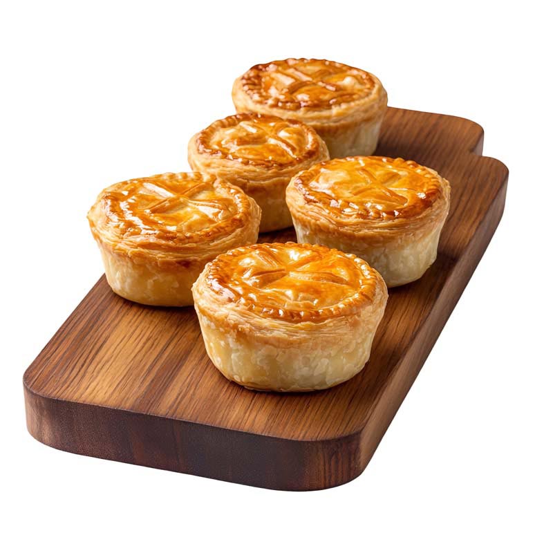 طرح دوربری شده از پنج عدد شیرینی خانگی