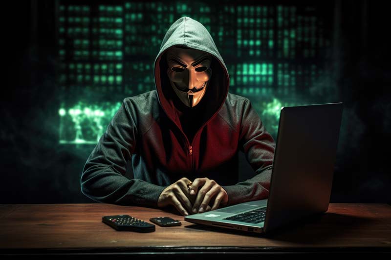 دانلود تصویر با کیفیت هکر با لپ تاپ و موبایل و کنترل