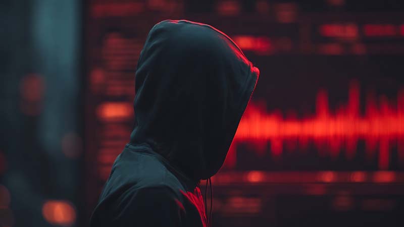 دانلود تصویر با کیفیت هکر با نور قرمز