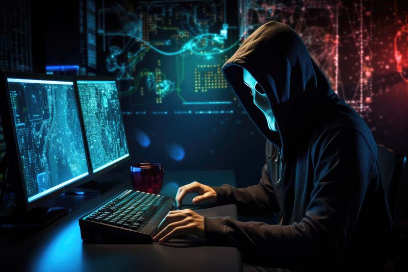 دانلود تصویر با کیفیت هکر با دو عدد مانیتور