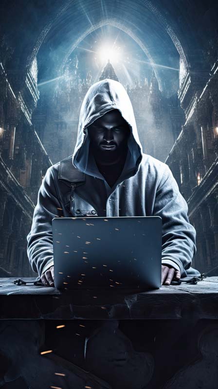 دانلود تصویر با کیفیت عمودی هکر حرفه ای مخوف