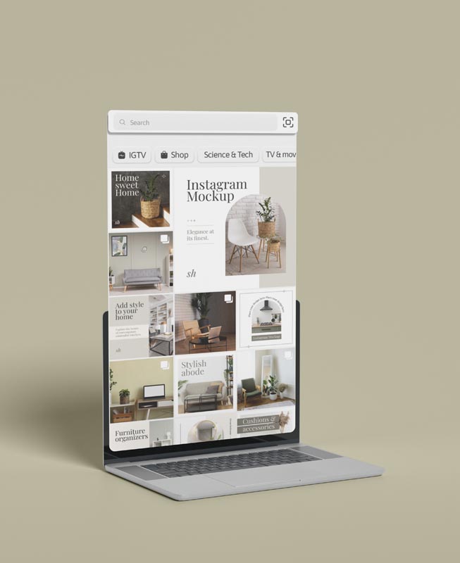 طرح موکاپ لایه باز صفحه وب و لپ تاپ