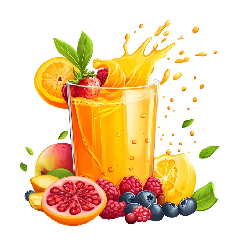 دانلود طرح لیوان آبمیوه مخلوط