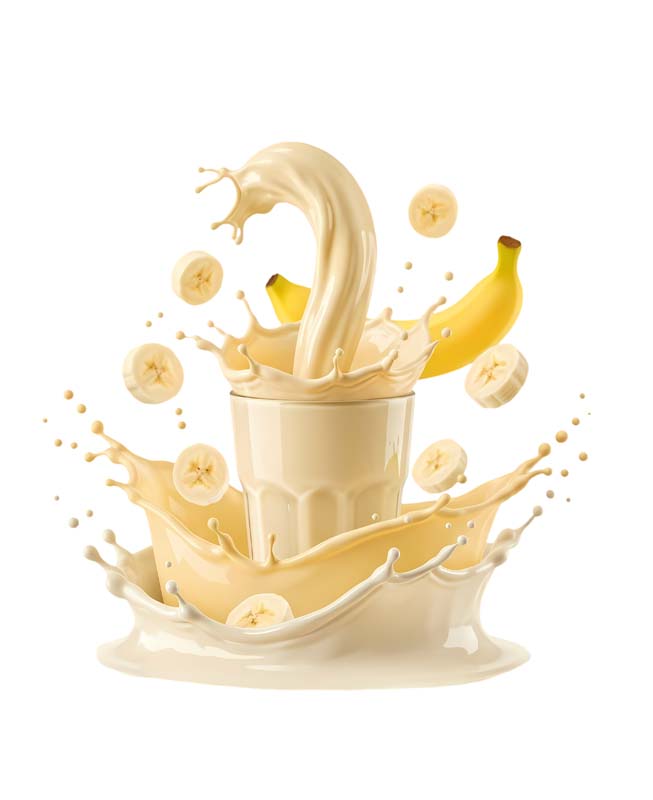 دانلود طرح لیوان شیر موز تازه