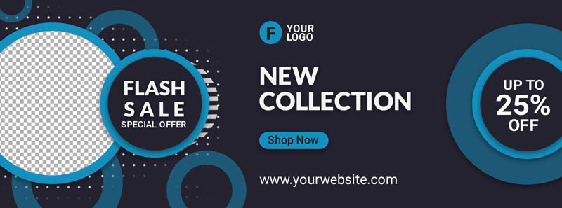 بنر خام لایه باز سرمه ای تیره