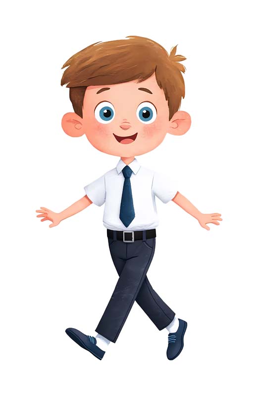 دانلود طرح پسر کارتونی با کراوات