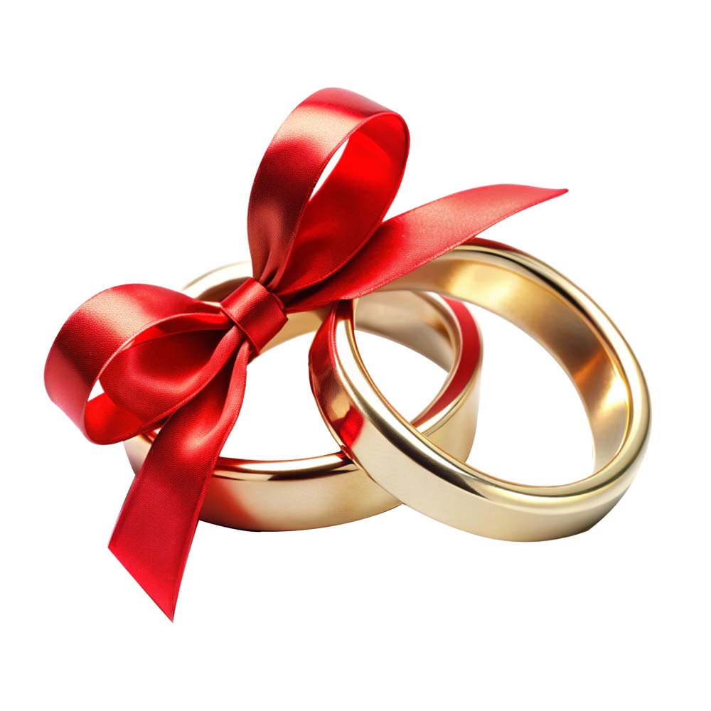 عکس png حلقه ازدواج و روبان