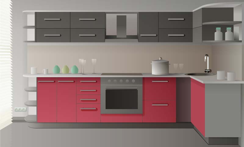 دانلود طرح لایه باز کابینت صورتی