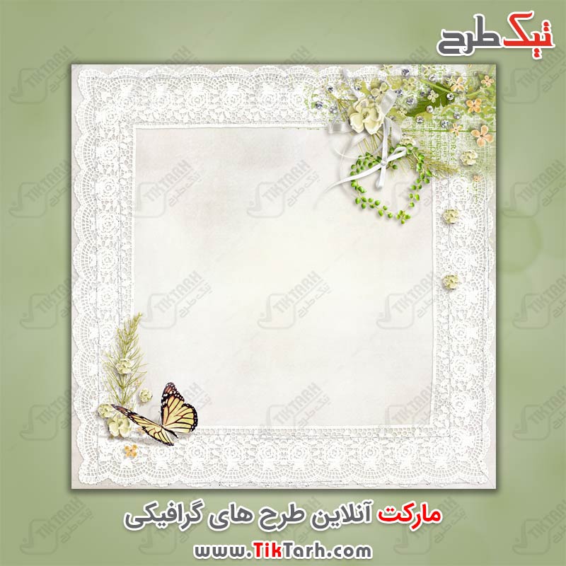 دانلود عکس پس زمینه گل و پروانه