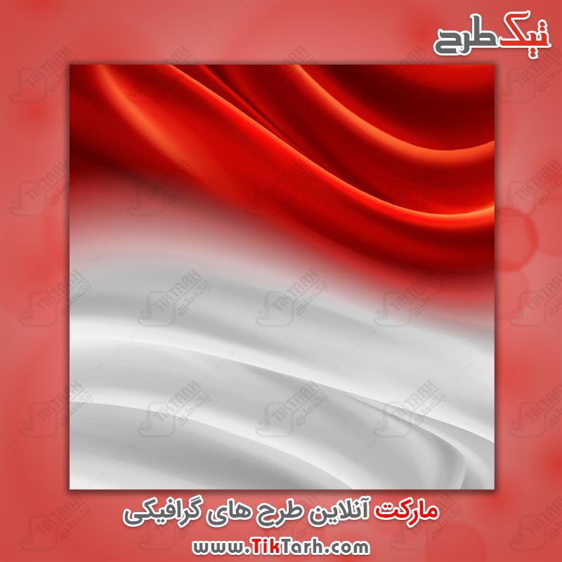 دانلود پس زمینه موجی قرمز و سفید