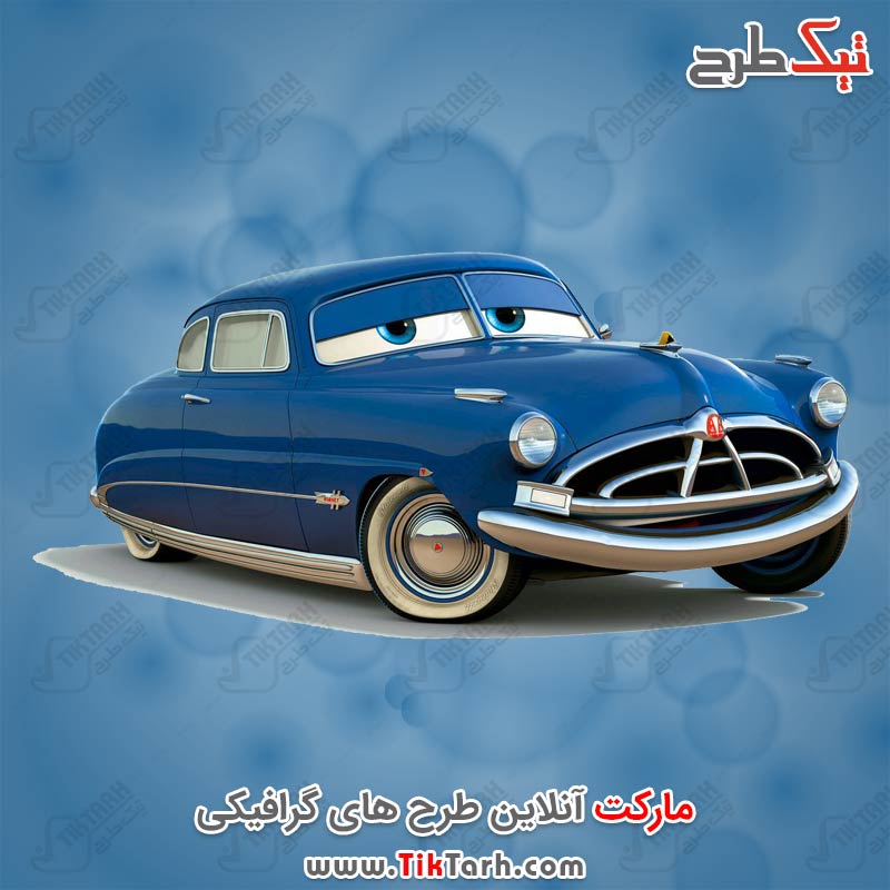دانلود طرح لایه باز ماشین کلاسیک کارتونی