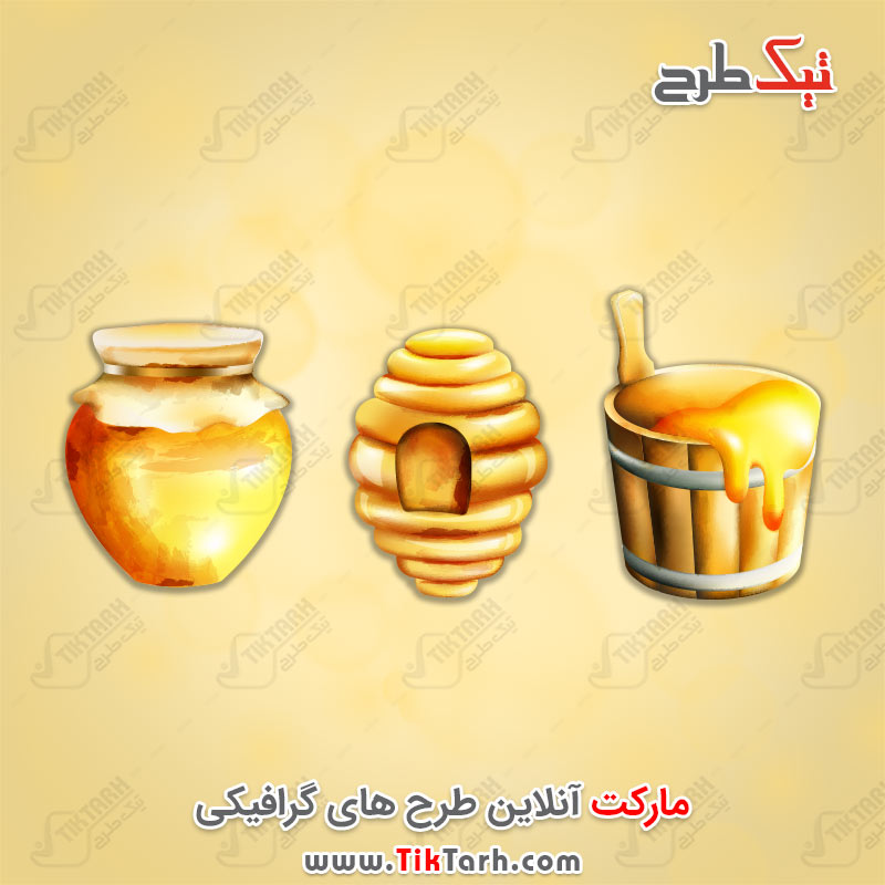 دانلود طرح لایه باز ظرف عسل