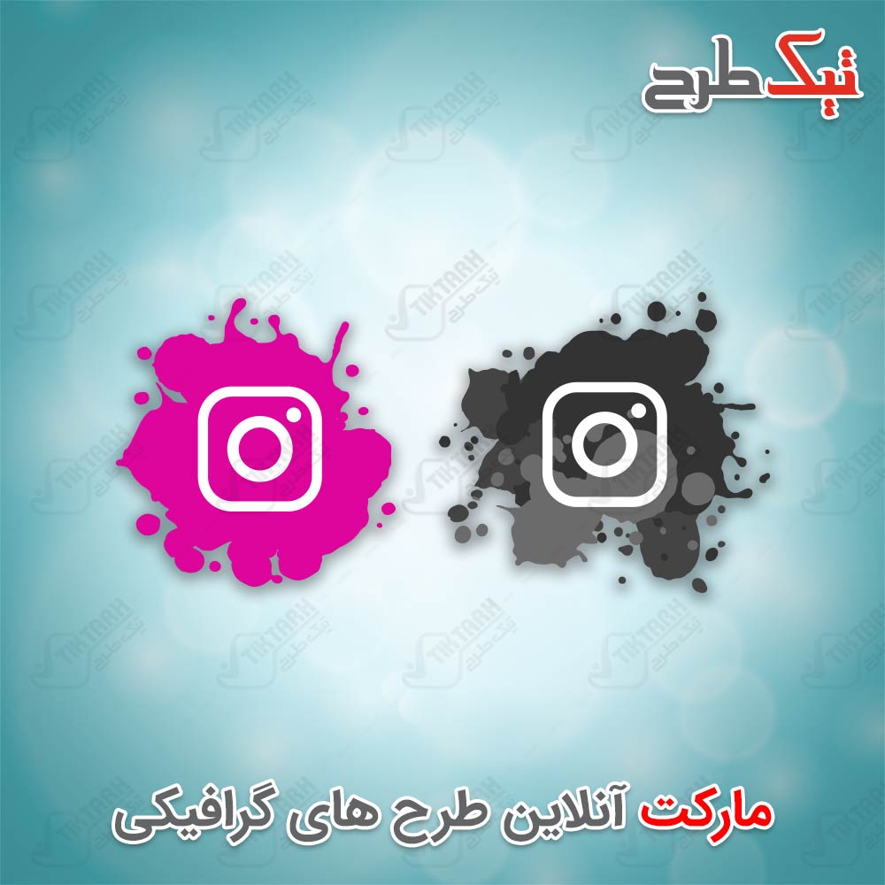 طرح آماده آیکون اینستاگرام