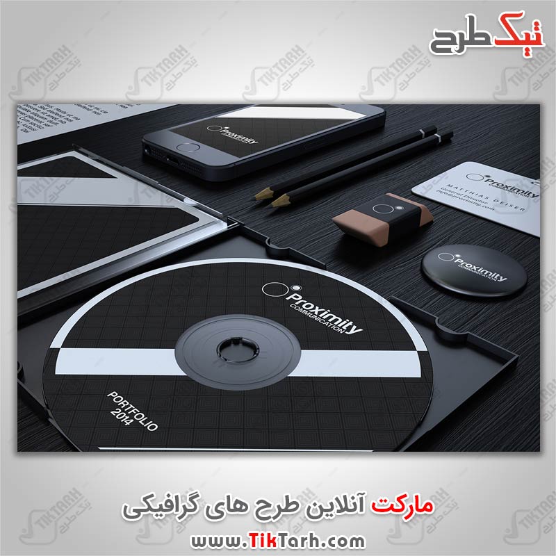 طرح لایه باز ست اداری مدرن مشکی