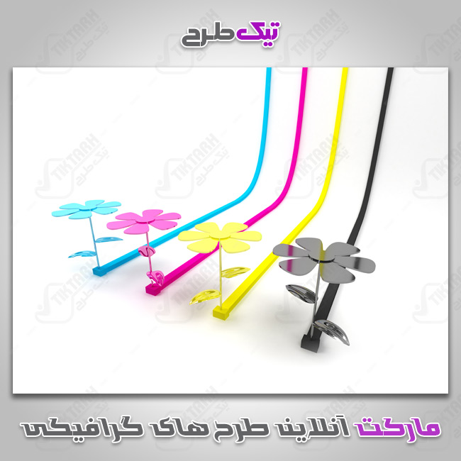 دانلود عکس با کیفیت گل با رنگ CMYK