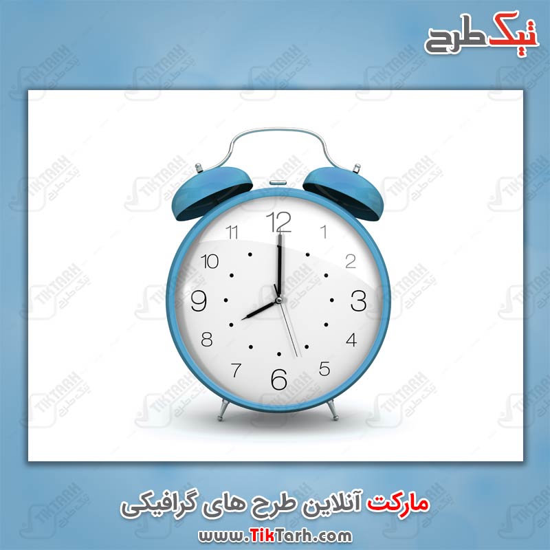 عکس با کیفیت ساعت عقربه ای آبی
