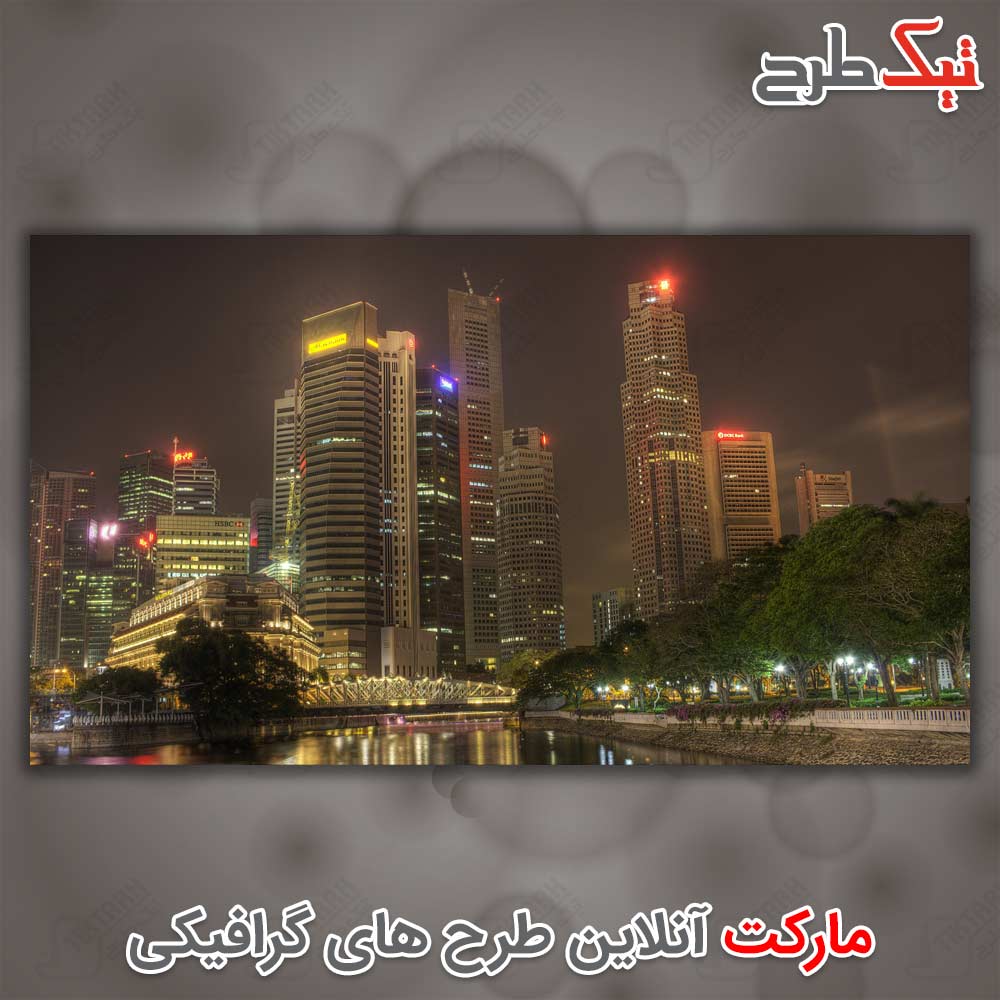 عکس با کیفیت شهر در شب