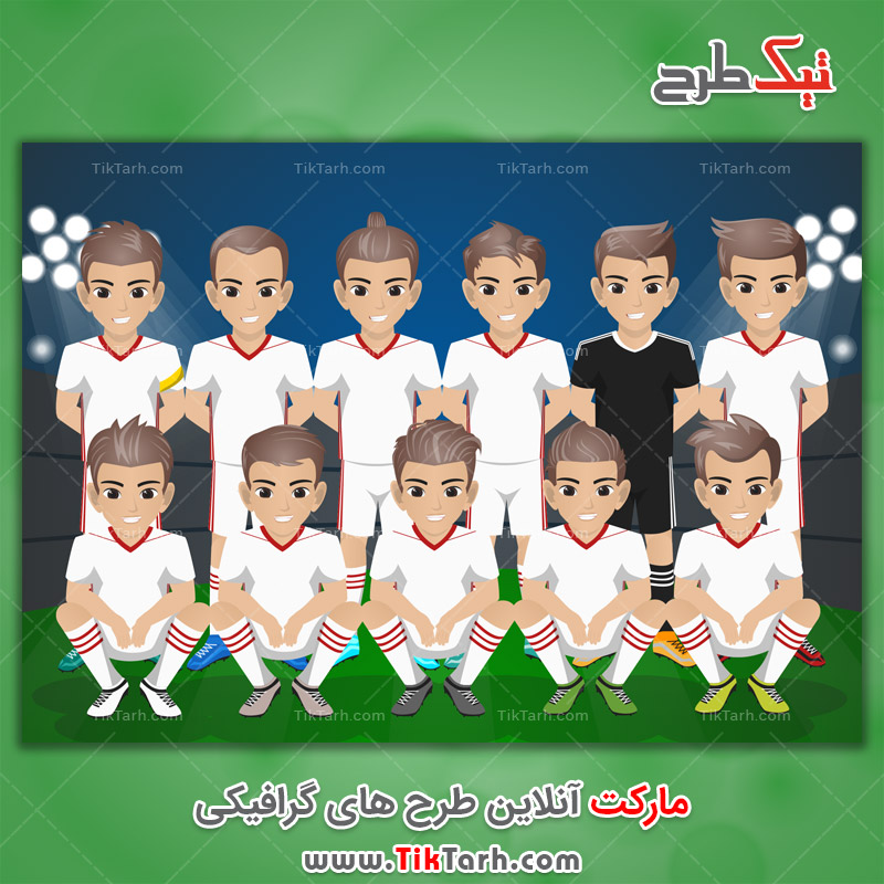 دانلود کلیپ آرت کارتونی تیم فوتبال
