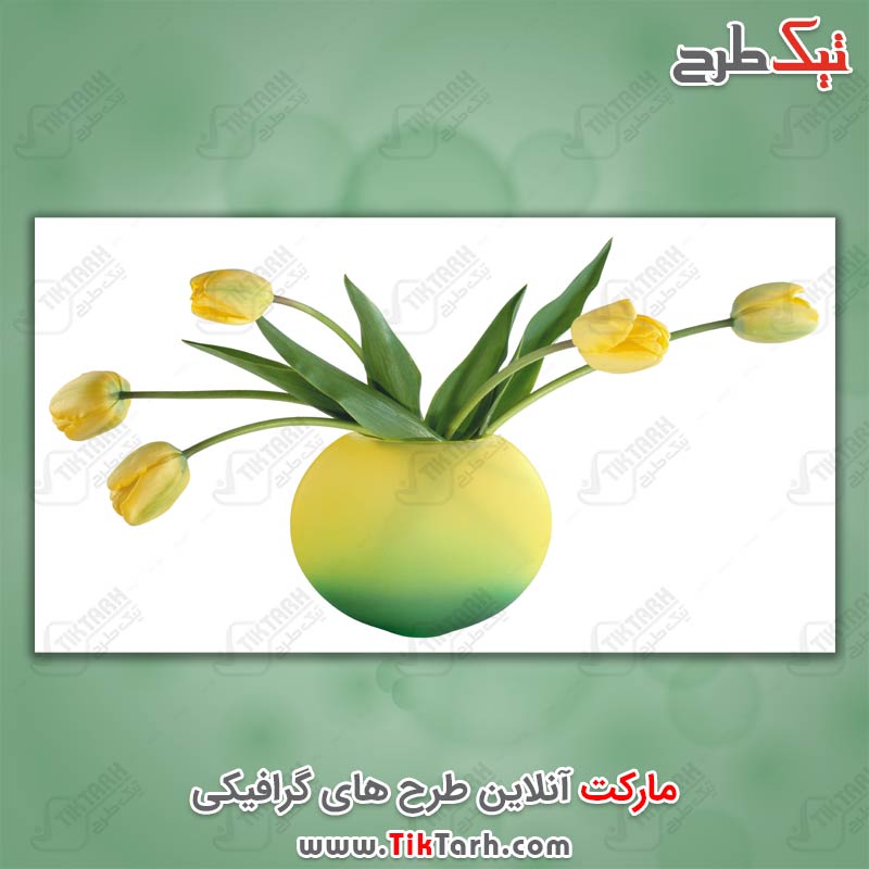 دانلود عکس گلدان گل های لاله