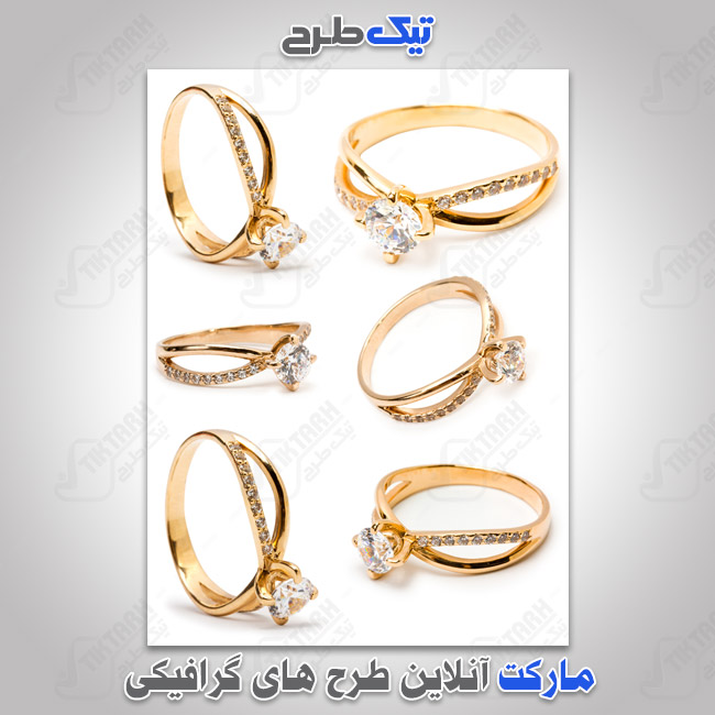 عکس با کیفیت انگشترهای طلا