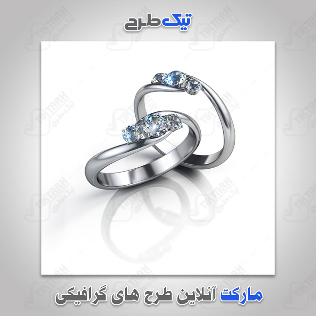 عکس لارج فرمت ست حلقه های ازدواج نقره