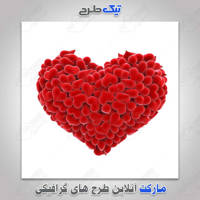عکس با کیفیت قلب های قرمز عاشقانه