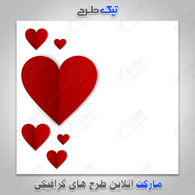 عکس گرافیکی با کیفیت قلب های قرمز