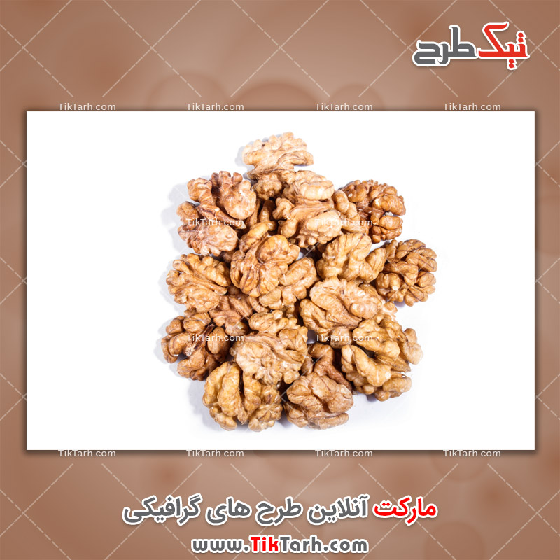 دانلود عکس با کیفیت مغز گردو با پس زمینه سفید