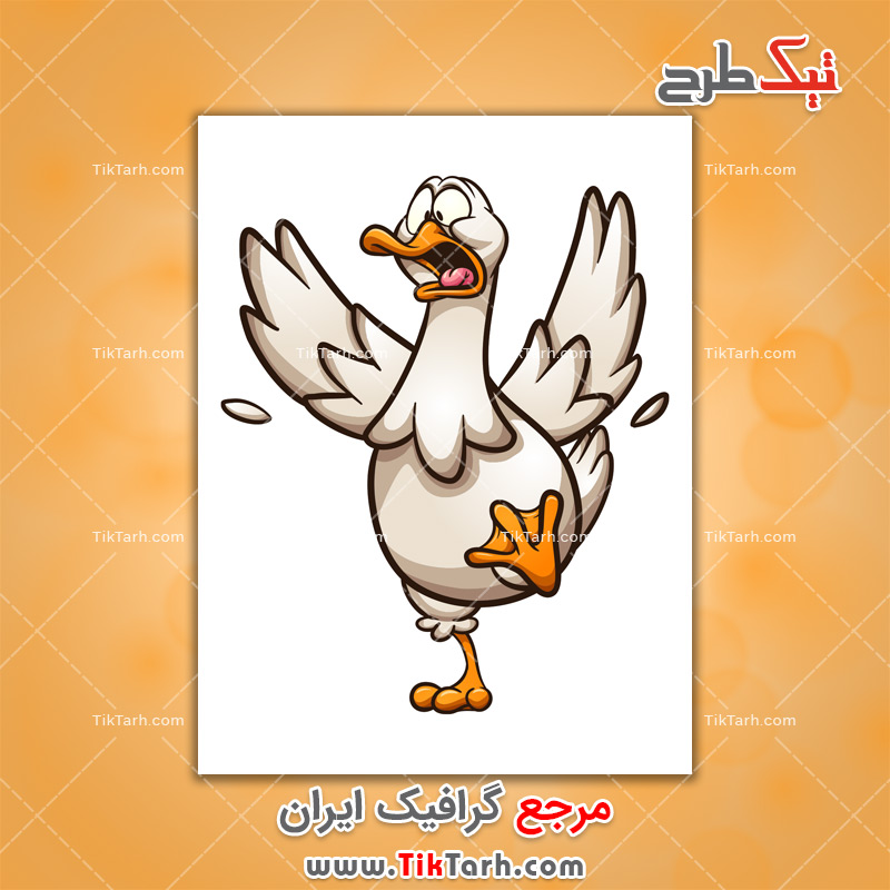 دانلود طرح لایه باز فانتزی غاز سفید