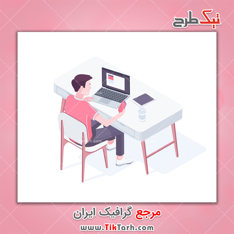 دانلود وکتور مفهومی میز کار