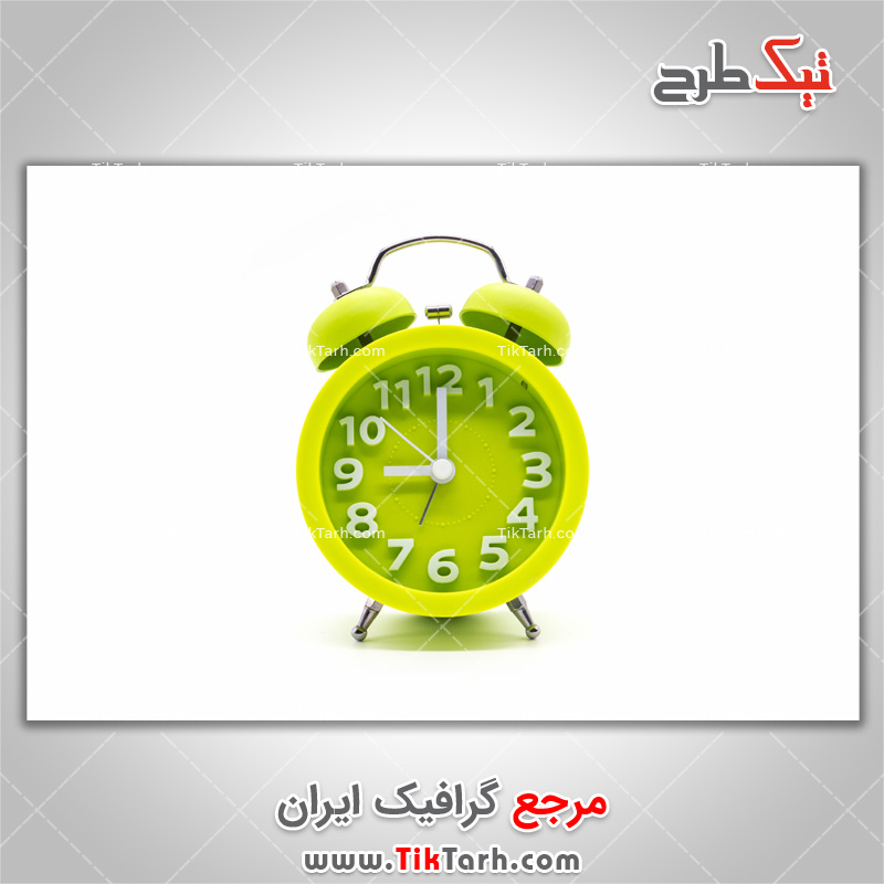 عکس با کیفیت ساعت رومیزی سبز