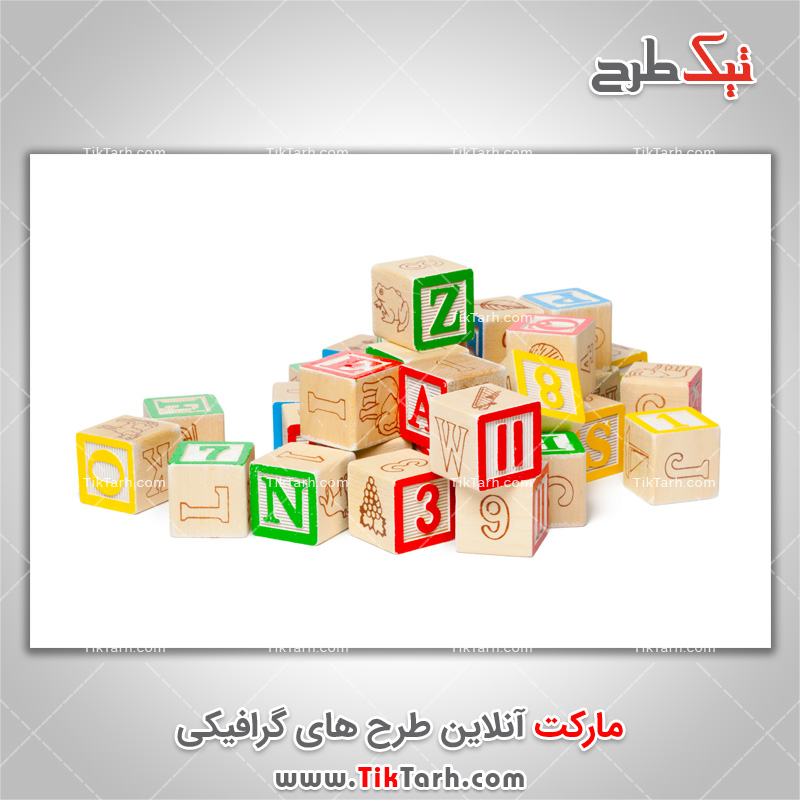 عکس لارج فرمت مکعب الفبای انگلیسی