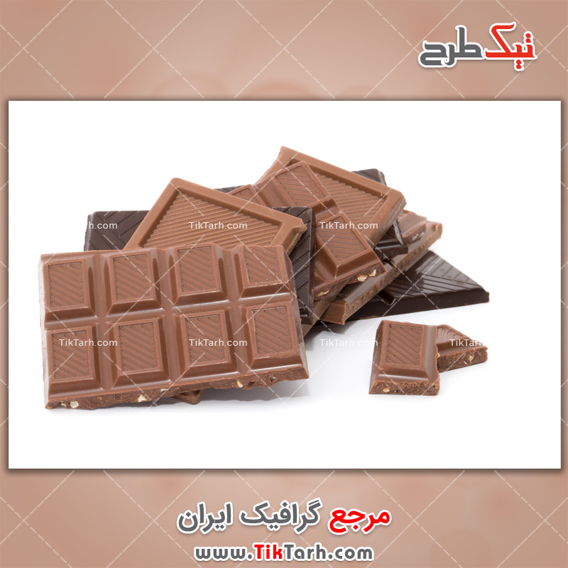 عکس لارج فرمت شکلات تخته ای مغزدار