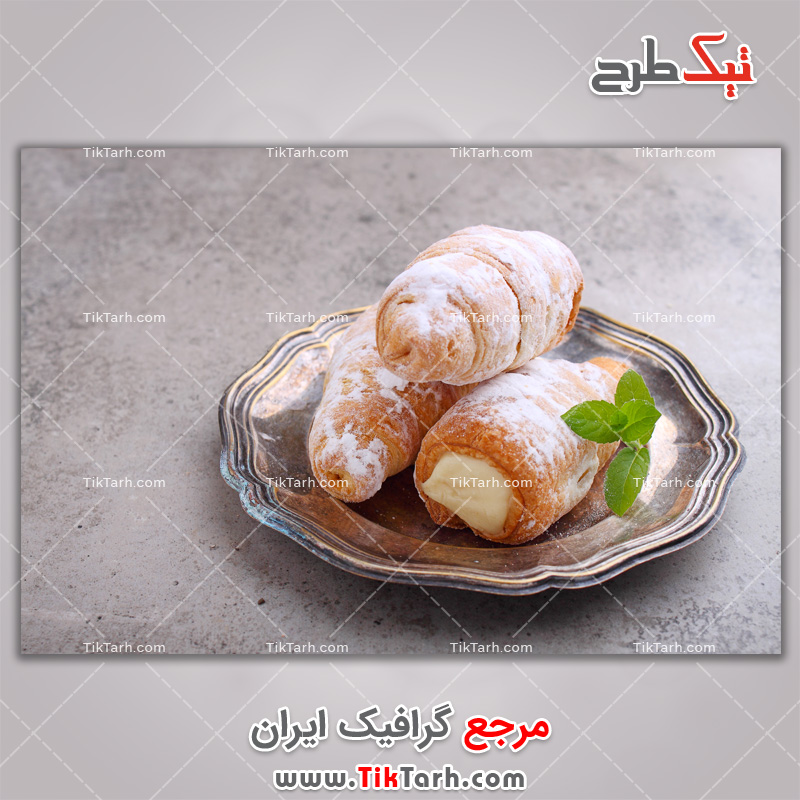 عکس لارج فرمت کروسان مغزدار