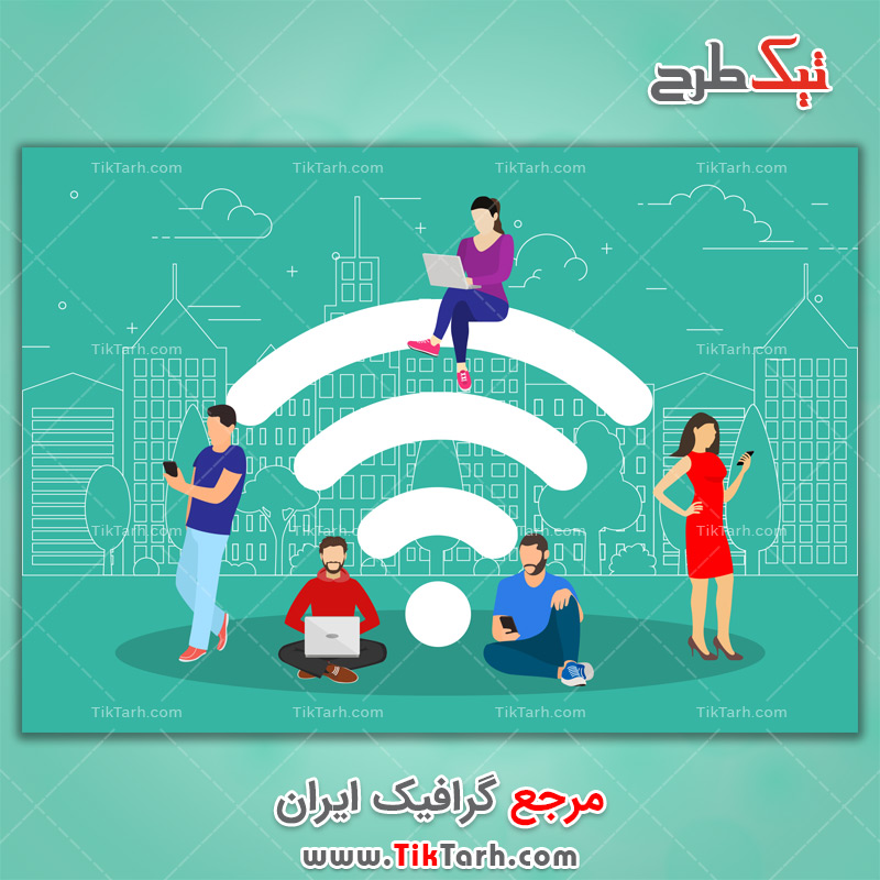 دانلود وکتور مفهومی کار در اینترنت
