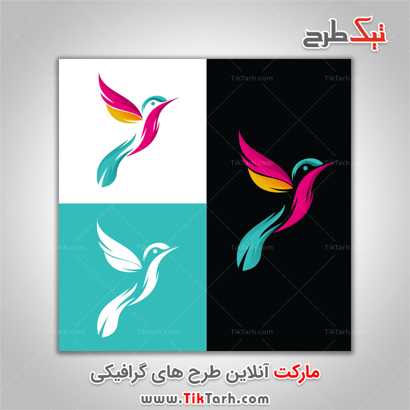 دانلود طرح لایه باز لوگوی گنجشک