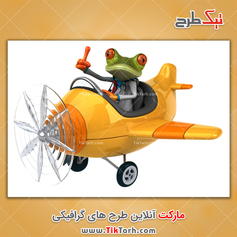دانلود عکس با کیفیت هواپیمای اسباب بازی و قورباغه