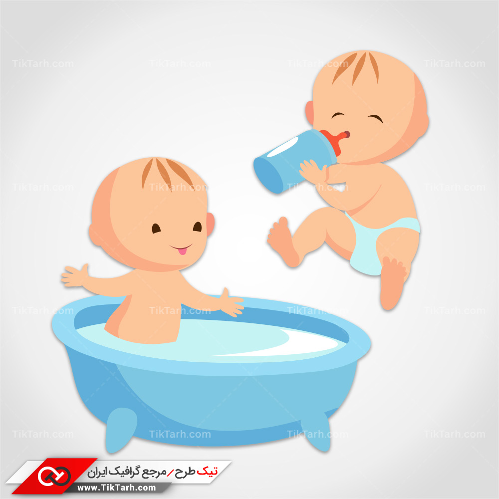 دانلود طرح لایه باز دوقلو های کارتونی