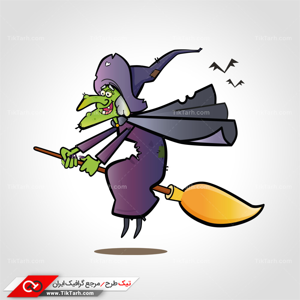 دانلود طرح لایه باز پیرزن جادوگر کارتونی