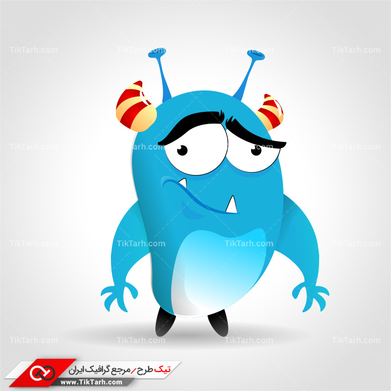 دانلود طرح لایه باز آدم فضایی آبی کارتونی