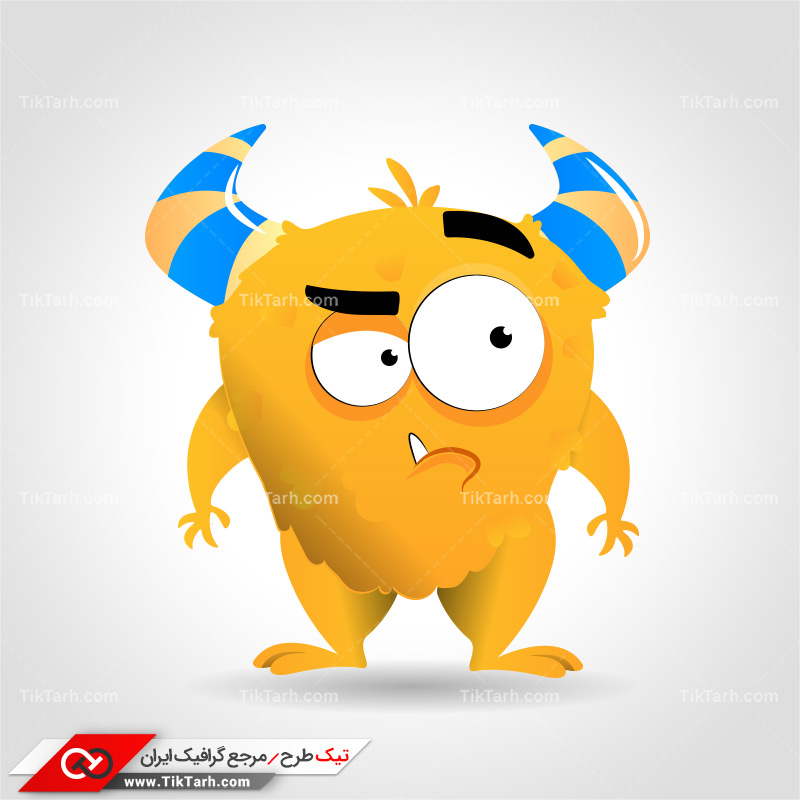 دانلود طرح لایه باز غول زرد کارتونی