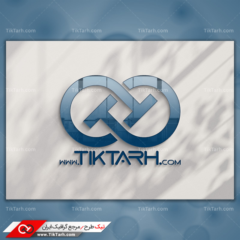 دانلود طرح لایه باز موکاپ لوگو با انعکاس آینه ای