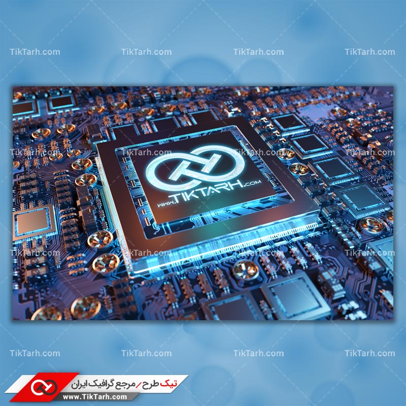 دانلود طرح لایه باز موکاپ لوگو روی برد الکتریکی