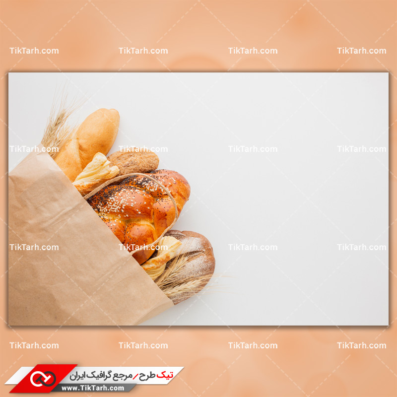 دانلود تصویر با کیفیت انواع نان باگت داخل پاکت