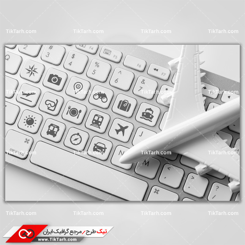 دانلود تصویر گرافیکی کیبورد و هواپیما