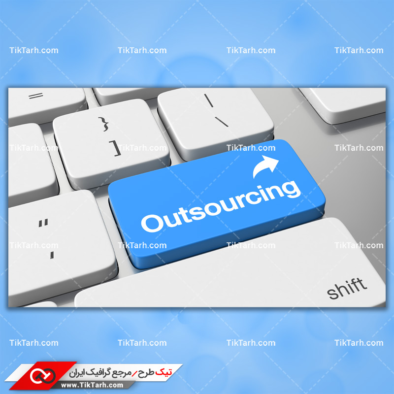 دانلود تصویر گرافیکی کیبورد با موضوع OUTSOURCING