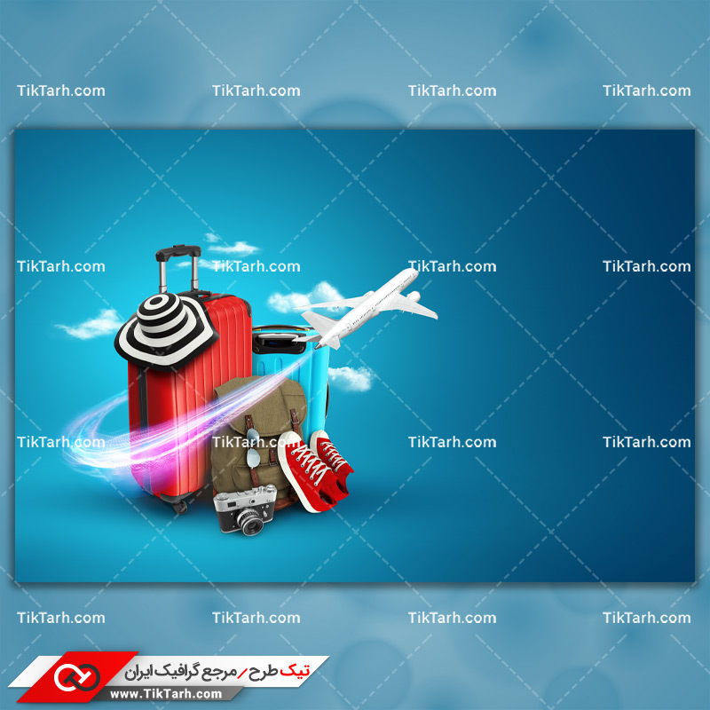 دانلود تصویر با کیفیت تجهیزات سفر و سفر هوایی