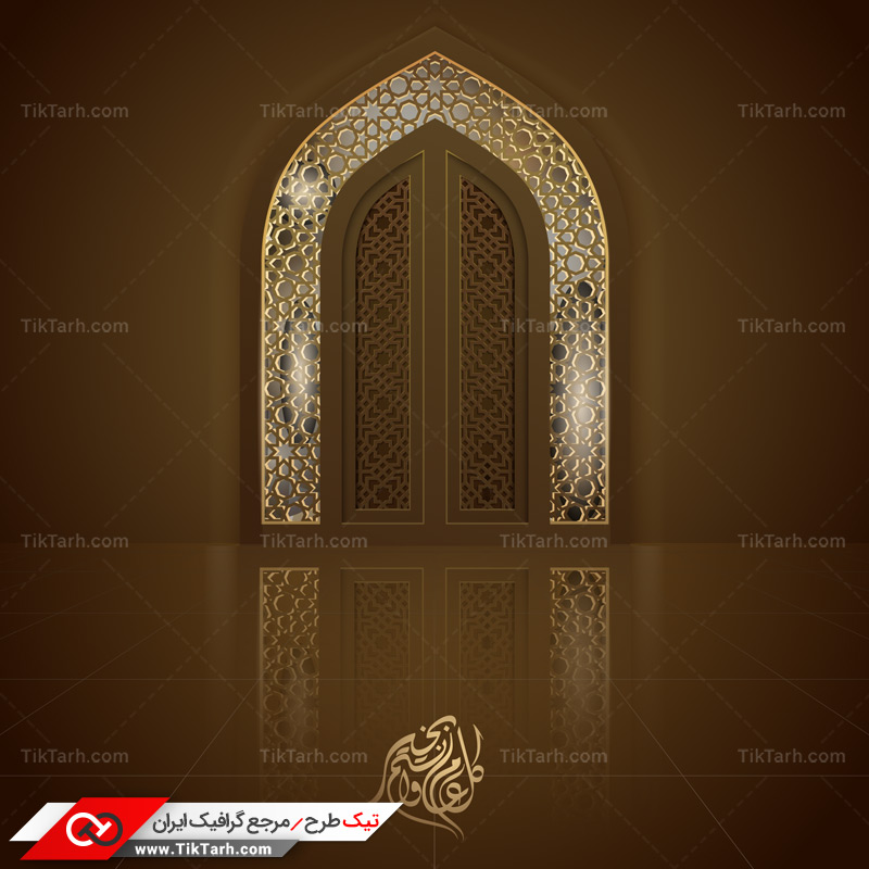 دانلود طرح لایه باز پس زمینه در سنتی با نقش مشبک