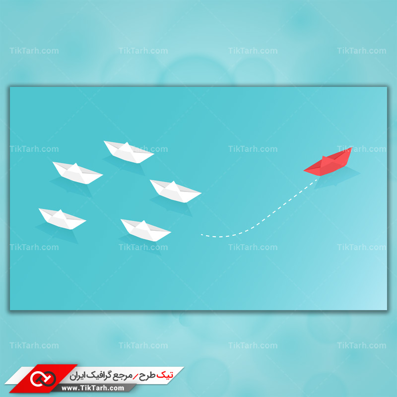 دانلود پس زمینه طراحی با طرح قایق کاغذی