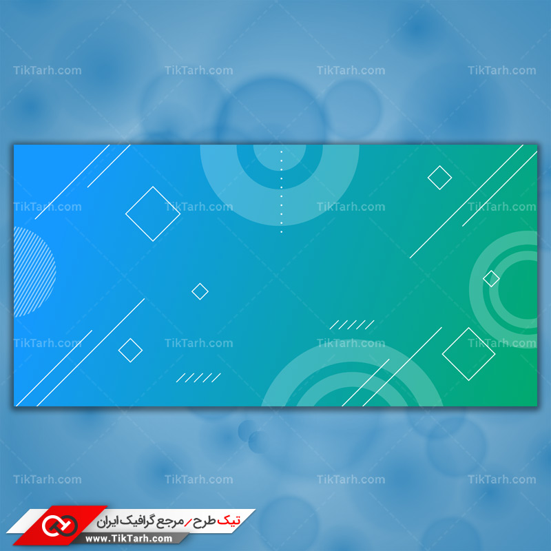پس زمینه طراحی با طرح اشکال هندسی و زمینه آبی